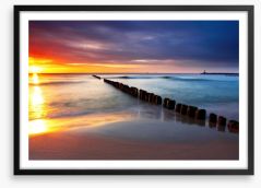 Sunrise over the sea Framed Art Print 43416321