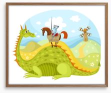 Knights and Dragons Framed Art Print 43676248