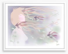 With fishes in her hair Framed Art Print 43690270