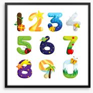 Alphabet and Numbers Framed Art Print 43694293