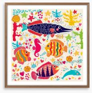 Happy fish Framed Art Print 43713580