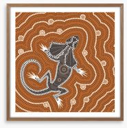 The outback lizard Framed Art Print 43764090