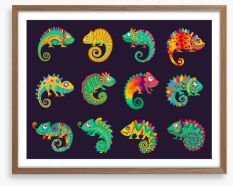 Chameleon craze Framed Art Print 437997192