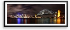 Sydney night lights Framed Art Print 43945328