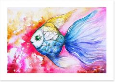 Rainbow carp Art Print 44107717
