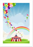 Circus balloons Art Print 44399531