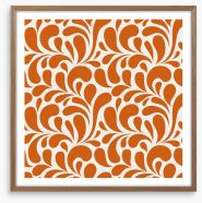 Orange leaves Framed Art Print 44552557