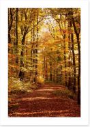 Autumn forest way Art Print 44681076