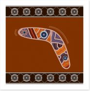 Desert boomerang Art Print 44770778