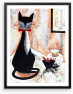 Chat noire Framed Art Print 44774691