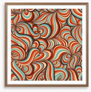Retro swirls Framed Art Print 44792285