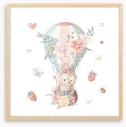 Lollipop owl balloon Framed Art Print 449804882