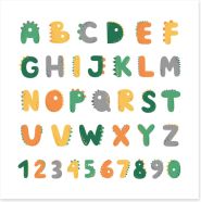 Alphabet and Numbers Art Print 452969745