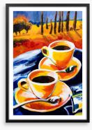 Coffee for two Framed Art Print 45337406