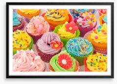 Colourful cupcakes Framed Art Print 45447167