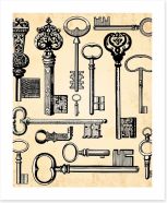 Antique keys Art Print 45511022