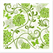 Curling green flora Art Print 45588946