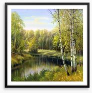 Down by the river Framed Art Print 45639970