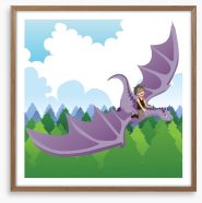 Knights and Dragons Framed Art Print 45651778