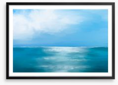 Clouds in the sea Framed Art Print 459351237