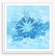 Frozen flake Framed Art Print 46044725