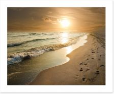 Golden sunset on the shore Art Print 46068282