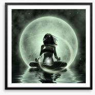 Moonlight meditation Framed Art Print 46160774