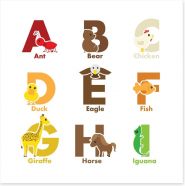 Alphabet and Numbers Art Print 46290680