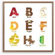 Alphabet and Numbers Framed Art Print 46290680