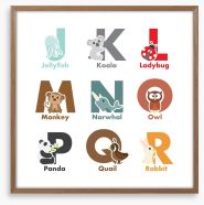 Alphabet and Numbers Framed Art Print 46290681