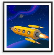 Pencil rocket to outerspace Framed Art Print 46534631