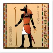 Anubis the jackal-headed deity Art Print 46600632