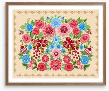Berry and bloom Framed Art Print 46900928