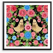 The berry birds Framed Art Print 46900983