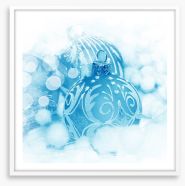 Blue baubles Framed Art Print 46914219