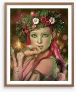 Enchanting elven maid Framed Art Print 47185137