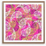 Pink paisley pop Framed Art Print 47522427