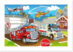 To the rescue Art Print 47595508