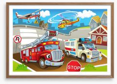 To the rescue Framed Art Print 47595508