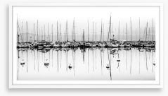 Sailboat symmetry Framed Art Print 48110859