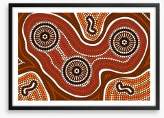 Outback sea Framed Art Print 48115015
