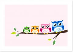 Owls Art Print 48296455
