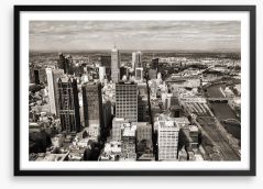 Melbourne mono Framed Art Print 48378800