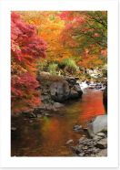 Autumn Maple stream Art Print 48422660