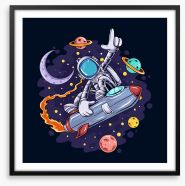 Space journey Framed Art Print 486808585