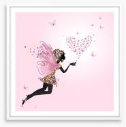 Flower fairy and loveheart Framed Art Print 48817126