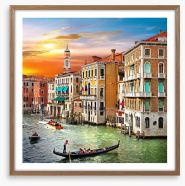 Venetian sunset Framed Art Print 48825816