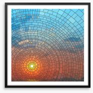 Golden sundown mosaic Framed Art Print 48988189