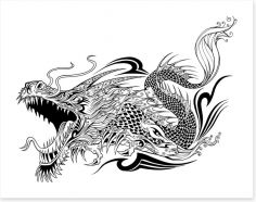 Dragons Art Print 49157682