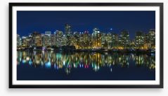 Vancouver shimmer Framed Art Print 492717451